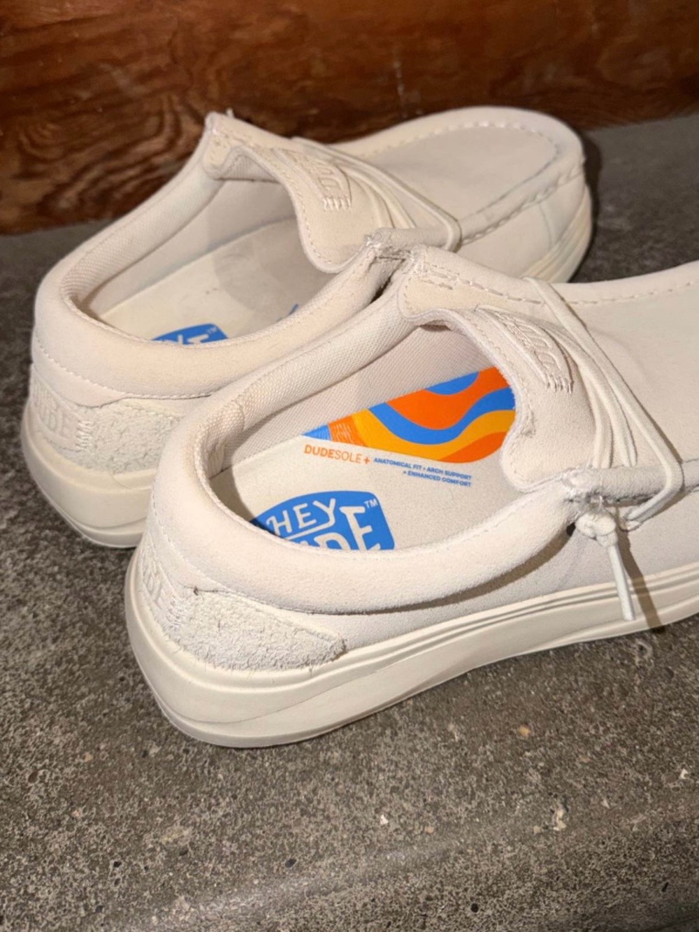 Hey Dude Ivory Slip-On Sneakers - Never Worn